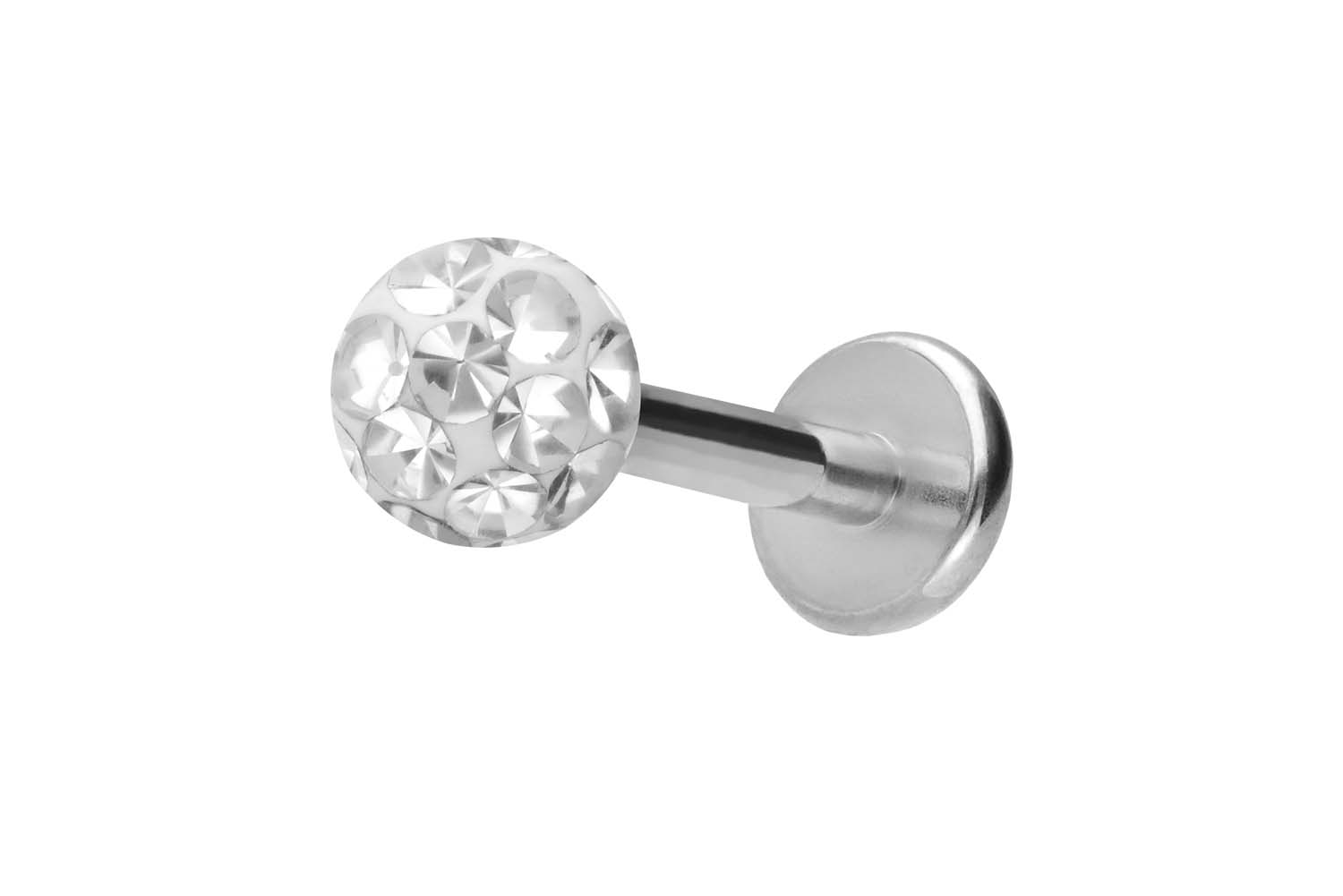 Titan Labret Piercing mit Innengewinde EPOXY-KUGEL